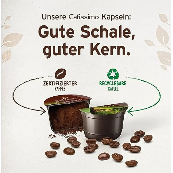 Tchibo Cafissimo „Pure plus“ Kapselmaschine, Drei-Druck-Brühsystem für Caffè Crema, Kaffee und Espresso, kompakte Bauweise in Rot – Bild 5