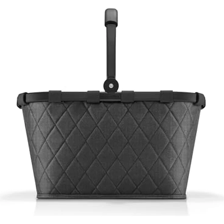 reisenthel carrybag frame rhombus black – Stabiler Einkaufskorb mit 22 l Volumen, praktischer Innentasche und wasserabweisendem Design – Bild 1