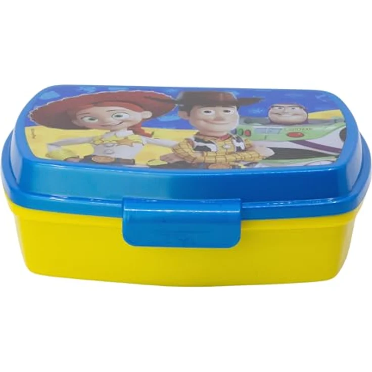 Disney Toy Story Lunchbox, praktische Kinder Brotdose aus Polyethylen für Schule und Freizeit, mehrfarbig, 5,6 × 14 × 17 cm – Bild 2