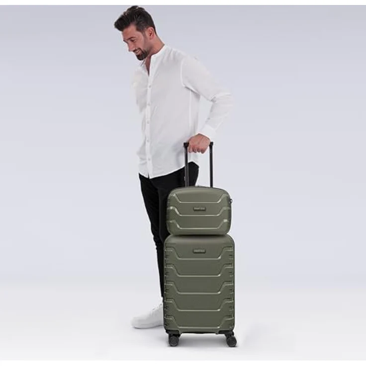 SMARTBOX Hartschalen Handgepäck Kosmetik-Koffer | Stabiles Beauty-Case mit Aufsteckfunktion | 34 x 17 x 27 cm aus leichtem Polypropylen (Edition 01) – Bild 5