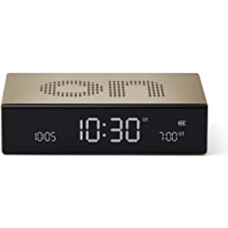 Lexon FLIP Premium LCD-Wecker (Light-Gold)