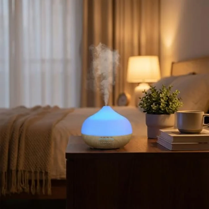ideoon Aroma Diffusor & Luftbefeuchter 300ml, RGB Farblicht mit Timer für stimmungsvolle Atmosphäre – Bild 6