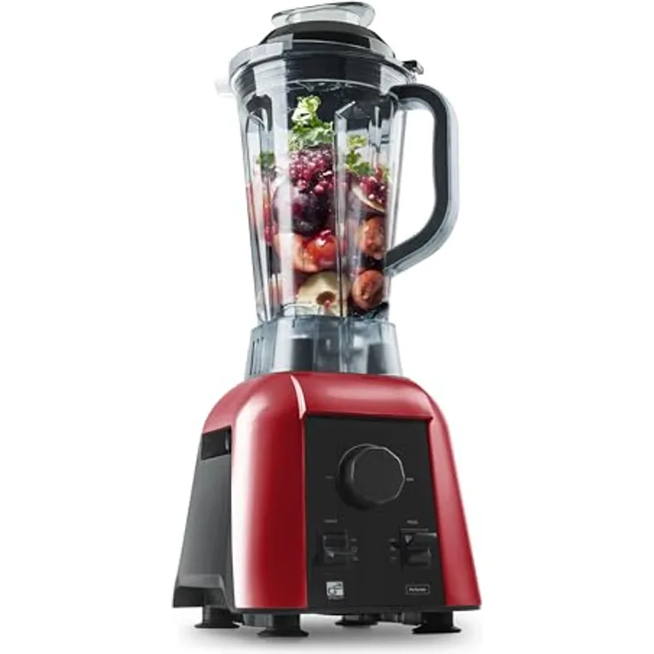 G21 Blender G21 Perfection, Rot, 1.700 W, 32.000 U/min, BPA-frei, 2,5 l Behälter, 4 Jahre Garantie, speziell geschliffene Klingen, professionelle Anwendung