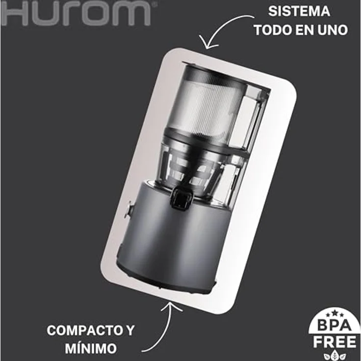 Hurom Entsafter H330P - Langsames Entsaften, hohe Saftausbeute, einfach zu reinigen - Charcoral – Bild 4