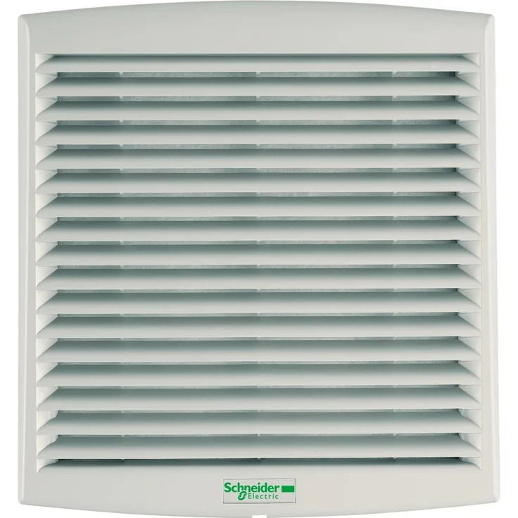Schneider Electric ClimaSys Lüfter, Belüftungsventilator IP54, 38 m³/h, 48V DC, leiser Betrieb 41 dB, inkl. G2-Filter