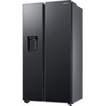 SAMSUNG RS68CG855DB1EG Side-by-Side Kühlschrank, 634 L, Premium Black Steel, leise (35 dB), Energieklasse D, No-Frost