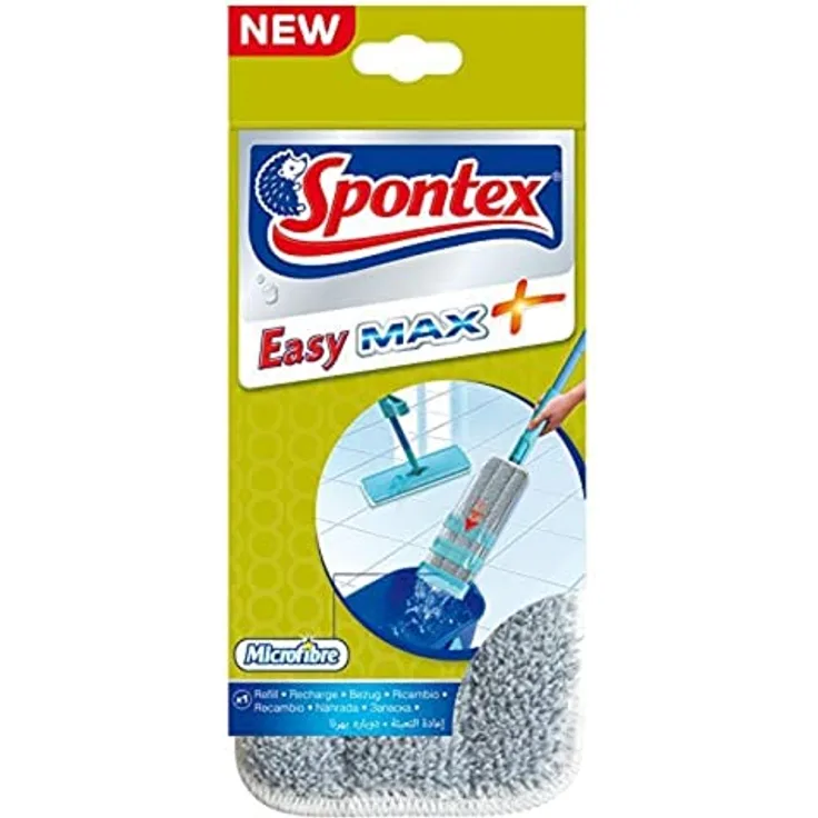 Spontex Moppkopf Nachfüller, Mikrofaser, grau, 1 Stück