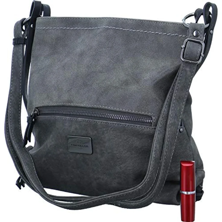 Tom Tailor Elin Flash Umhängetasche, 28 cm, grau, 100% Polyurethan, praktisches Design – Bild 1