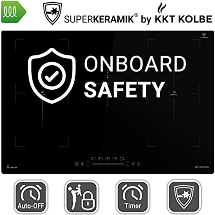 KKT KOLBE SET8019IH77FZ, Backofen und Induktionskochfeld Set mit SensorTouch und Pyrolysereinigung, 77 cm, autark – Bild 4