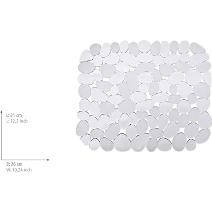 WENKO 2003010100 Spülbeckeneinlage Stone Transparent, Kunststoff, Transparent – Bild 10