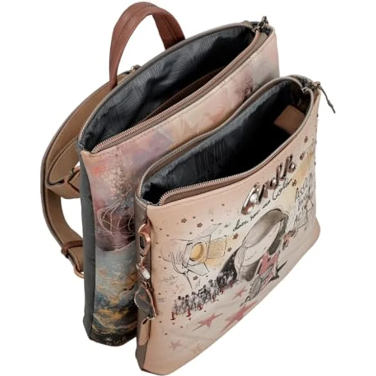 Anekke Hollywood City Rucksack 26 cm, mehrfarbig, 100% Polyurethan, 28 x 13 x 26 cm – Bild 6
