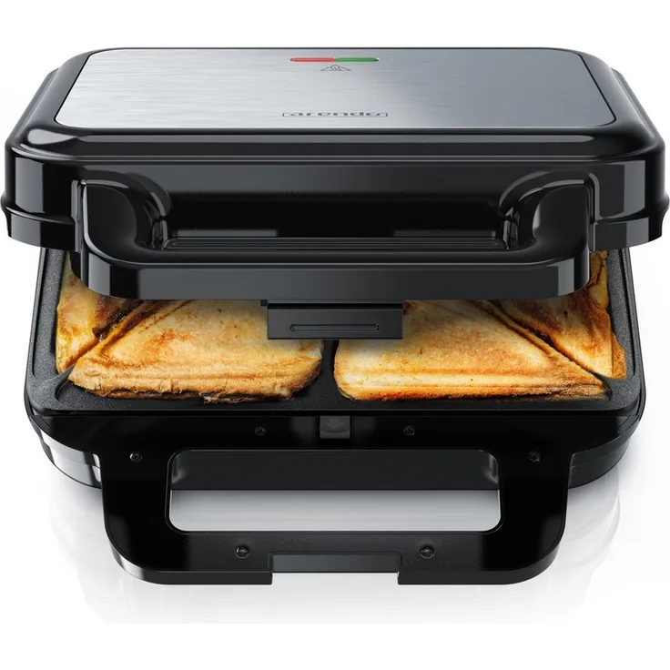 Arendo Sandwichmaker Sandwich Maker, 900 W, Temperaturkontrolle, Anti-Rutsch, Cool Touch Griffe, Antihaftbeschichtung, BPA-frei - Preisvergleich