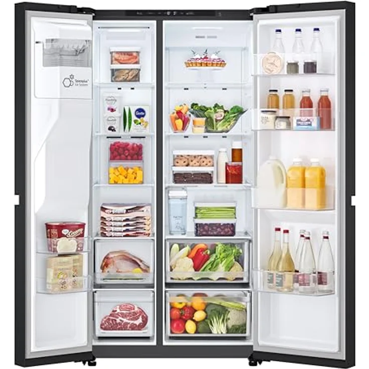LG GSLC41EPPE, freistehender Side-by-Side Kühlschrank mit Smart Inverter Compressor, 420 l Kühlvolumen, Eis- und Wasserspender, Total NoFrost, LED-Beleuchtung – Bild 2