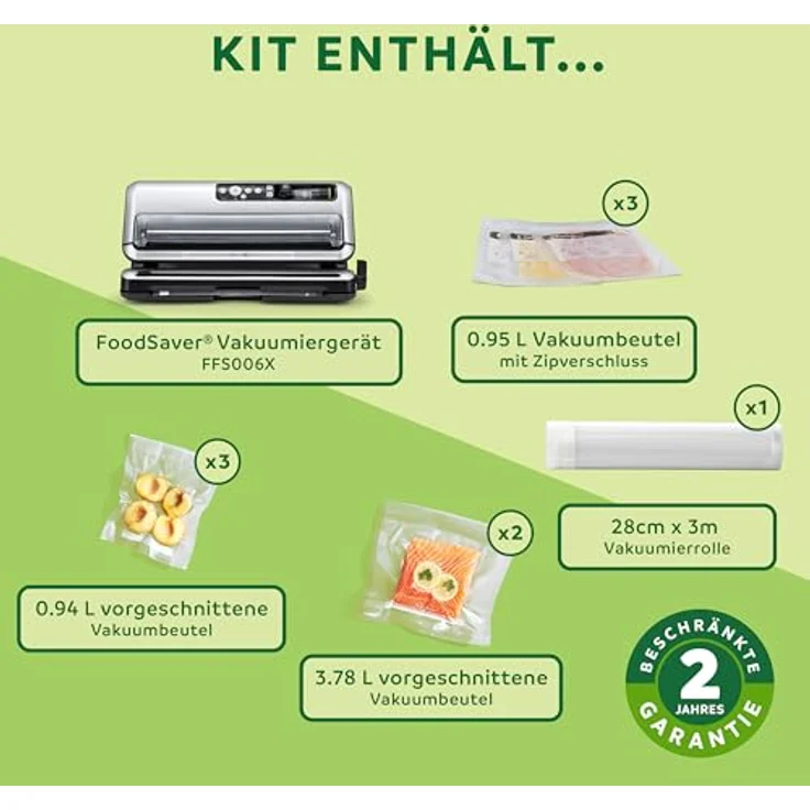 FoodSaver FFS006X Folienschweißgerät - Vakuumierer - Vakuumiergerät – Bild 5