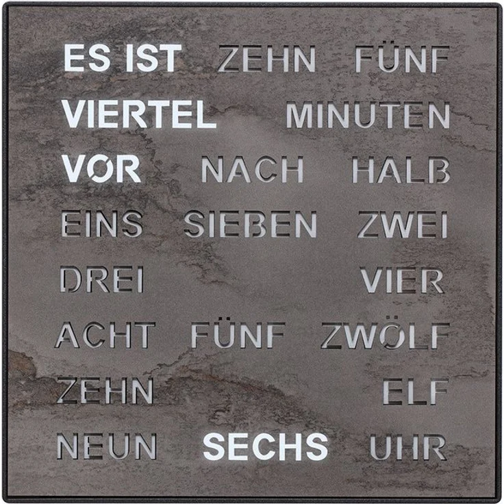FILIUS zeitdesign Wortuhr als Tisch- und Wanduhr, 28x28x4cm, präzise LED-Anzeige, Made in Germany – Bild 1