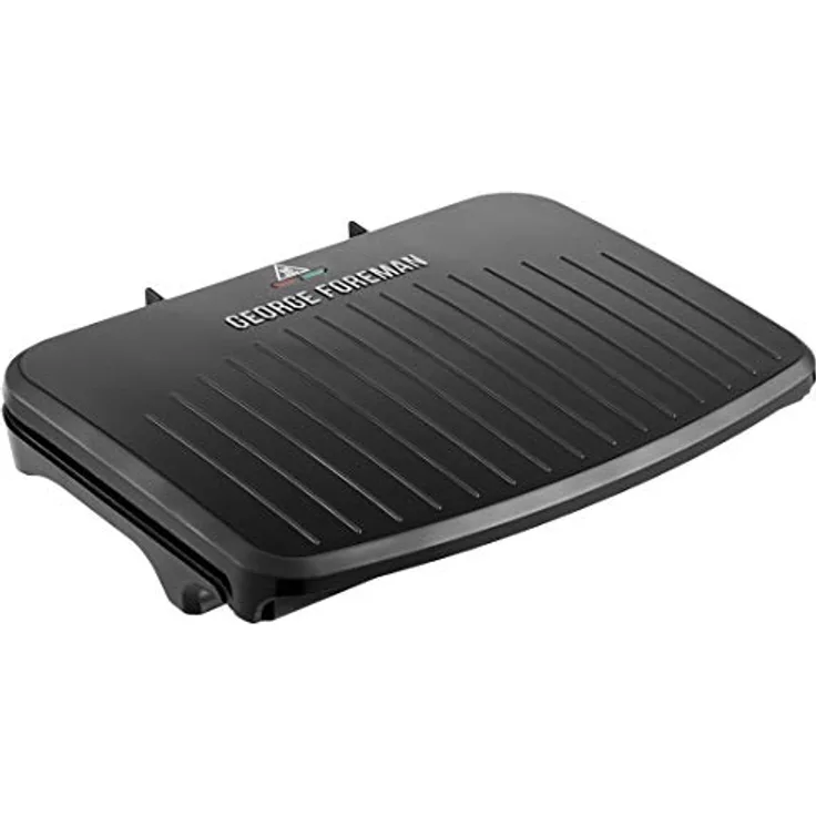 George Foreman Big Size Fit Grill, Tischgrill mit verbesserter Antihaftbeschichtung, Schnellheizfunktion und verstellbaren Platten, Schwarz 25820-56