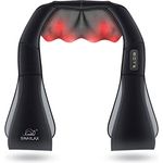 Snailax Schulter Nacken Rücken Massagegerät, Shiatsu Nackenmassagegerät mit Wärme, Rückenmassagegerät,Elektrisch 4D-Rotation Massagegerät zu Hause Büro, Geschenke für Männer, Frauen