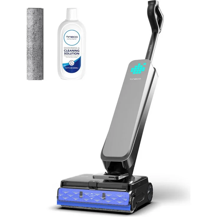 Tineco FLOOR ONE S9 Scientist Complete, Nass-Trocken-Sauger mit Wasserstrahl, 230 W, 80 Min Akkulaufzeit, 85° C Trocknung, Selbstantrieb, intelligentem Sensor