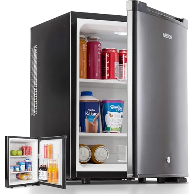 Arebos Getränkekühlschrank AR-HE-MKS40, 40L, kompakt, 3-Stufen Thermostat, abschließbar, schwarze Front, leiser Betrieb – Bild 1