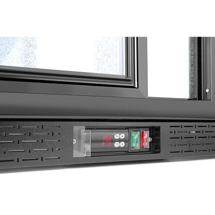 HENDI Getränkebar-Kühlschrank 2-türig, 90cm breit, 228L, abschließbar mit Schiebetüren, schwarz – Bild 4