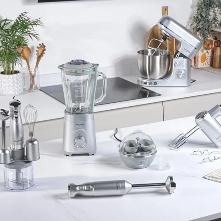 Salter EK4587MMSVDE Aspen Blend and Whisk Pro, Stabmixer und elektrischer Schneebesen, mit Edelstahlgehäuse und variablen Geschwindigkeitseinstellungen, Silber – Bild 3