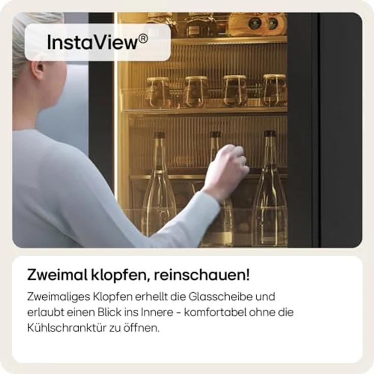 LG GBG5160CPY Kühl-Gefrier-Kombination mit InstaView®, LINEARCooling®, Total No Frost und ThinQ® App-Kompatibilität, edelstahlfarben – Bild 4