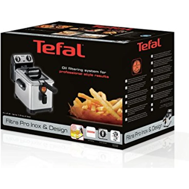 Tefal Filtra Pro FR517170, Kaltzonen-Fritteuse mit 4 l Kapazität, 3000 W und Edelstahl-Gehäuse, schnelles Aufheizen und Antihaftbeschichtung – Bild 4