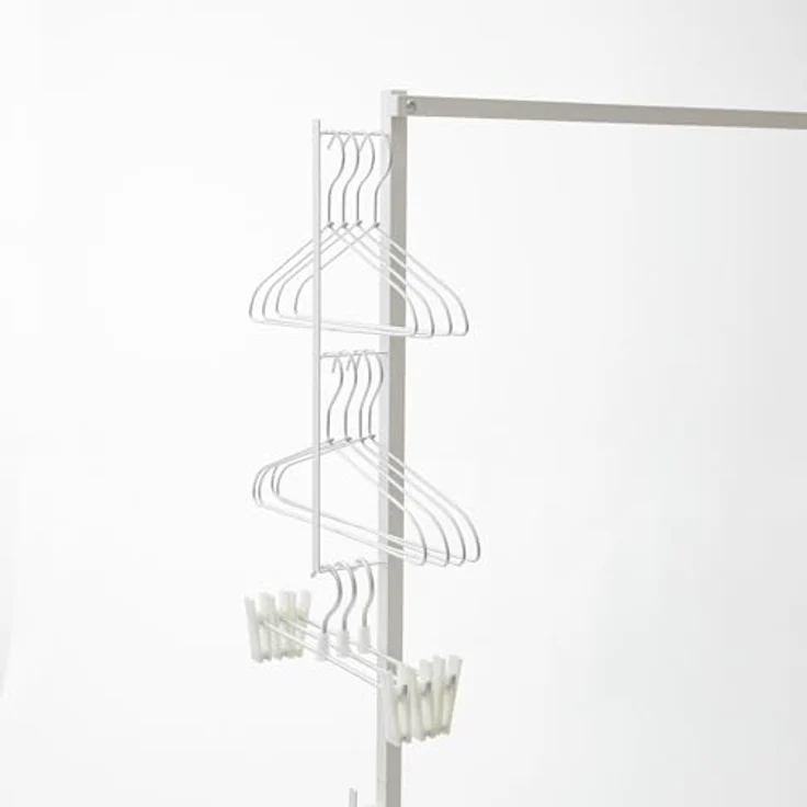 Yamazaki Wäscheständer "Tower" Design Kleiderständer 175x160x25cm, zusammenklappbar, freistehend, Trockenständer, weiß – Bild 11