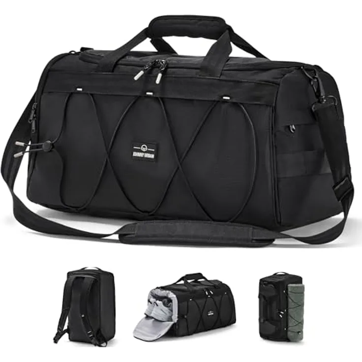 Johnny Urban Move Series Shawn Weekender Reisetasche, 50.5 cm, schwarz, 100% PET