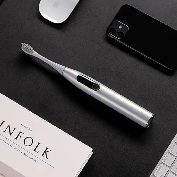 Oclean X Pro Digital Intelligente elektrische Zahnbürste, silberfarben – Bild 4