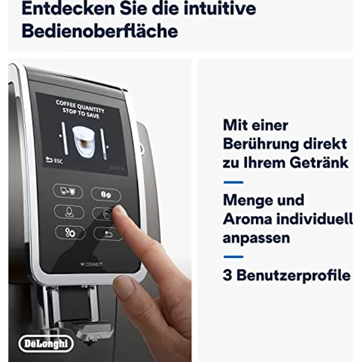 De'Longhi Dinamica Plus ECAM 376.95.T Kaffeevollautomat Titanium – Bild 6