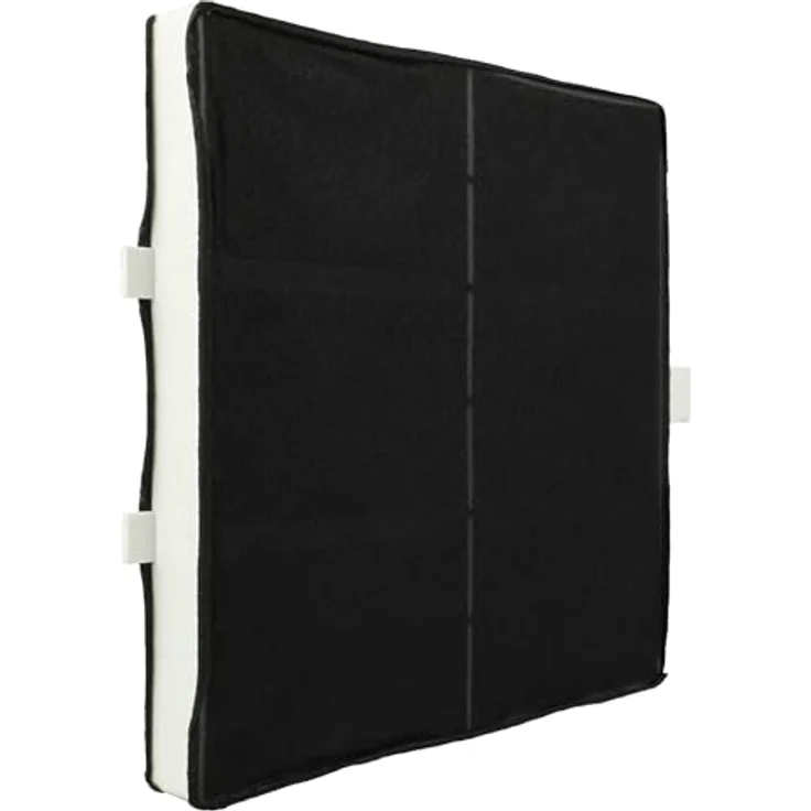 vhbw Aktivkohlefilter für Neff 00360732, DRZ94UC, FWKB-2222, 22,2 x 22,2 x 2,4 cm, schwarz/weiß, zur Geruchsfilterung in Dunstabzugshauben – Bild 4