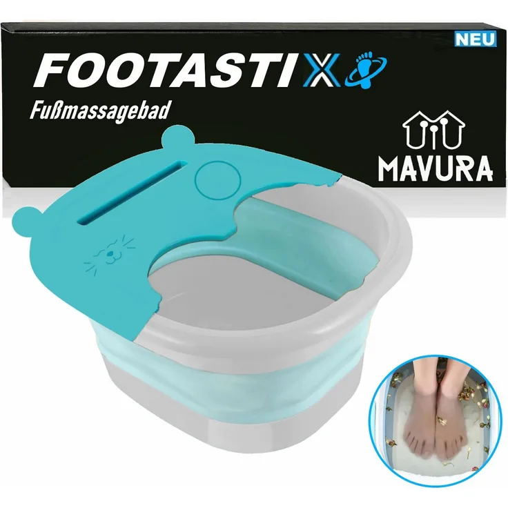 MAVURA FOOTASTIX Fußbadewanne, faltbar, weiß