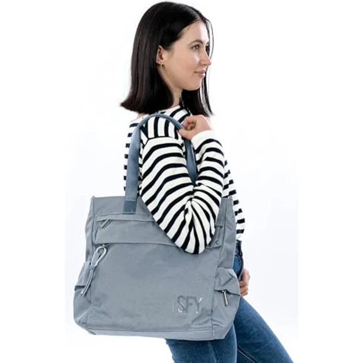 SURI FREY Shopper SFY SURI Sports Marry, hochwertiger Nylon Shopper mit Reißverschluss, zweifarbig, mit abnehmbarem Umhängeriemen und praktischen Seitentaschen – Bild 3