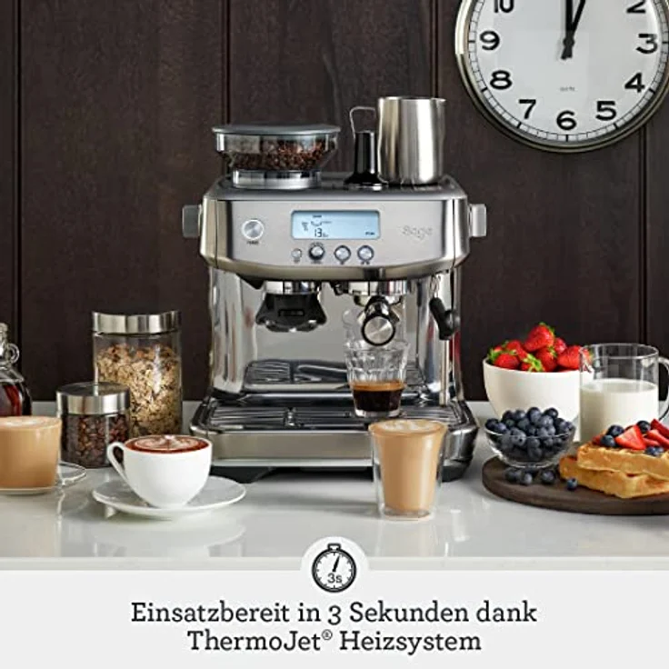 Sage SES878 The Barista Pro Espressomaschine mit integriertem Mahlwerk, schwarzer Edelstahl – Bild 2