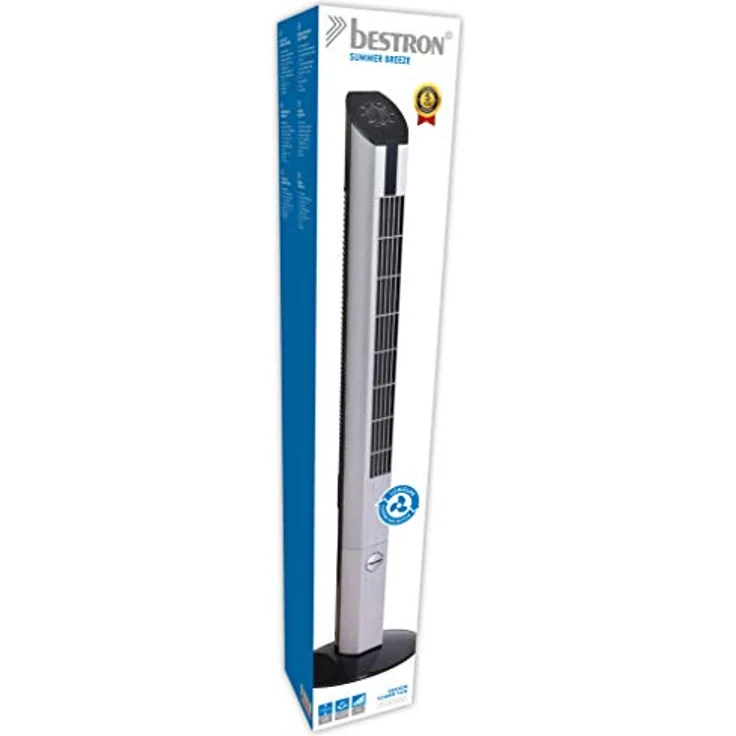Bestron Design-Turmventilator mit Schwenkfunktion, Höhe: 107 cm, 50 W, Schwarz-Grau – Bild 4