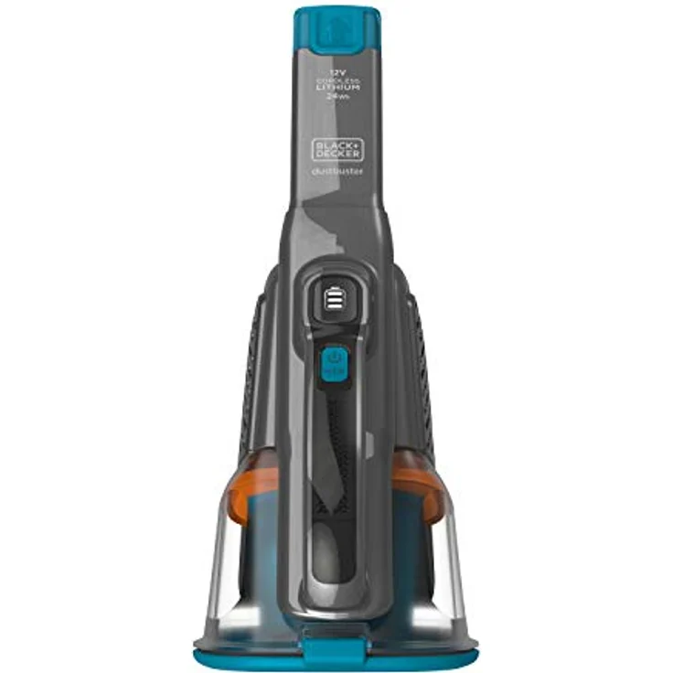 Black+Decker Lithium Dustbuster BHHV320B mit Cyclonic Action – 12V, 25AW, Akku Handstaubsauger mit ausziehbarer Fugendüse & Ladestation – Beutelloser, kabelloser Staubsauger – Titanium-Blau – Bild 2