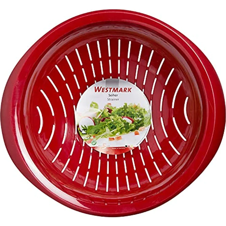 Westmark Seiher mit breitem Rand, Innendurchmesser: 25 cm, Kunststoff, Rot, 2424227R – Bild 4