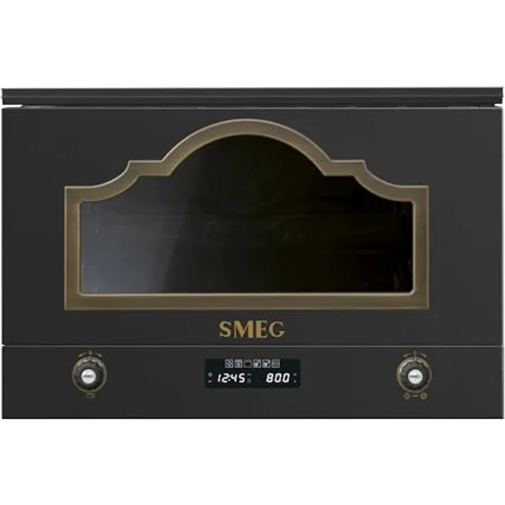 Smeg MP722AO Kombi-Mikrowelle mit Grill, 23 Liter, 850 Watt, anthrazit