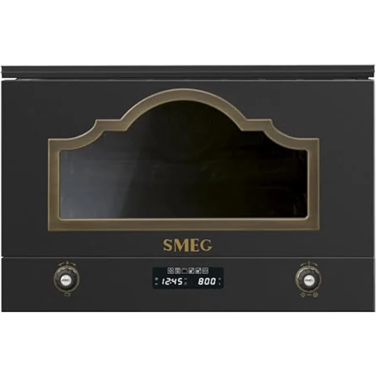 Smeg MP722AO Kombi-Mikrowelle mit Grill, 23 Liter, 850 Watt, anthrazit – Bild 1