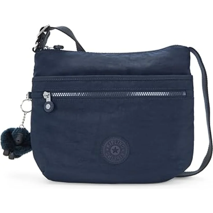 Kipling Basic Arto, Umhängetasche 29 cm aus robustem Material, blau mit verstellbarem Schultergurt und mehreren Seitentaschen – Bild 2