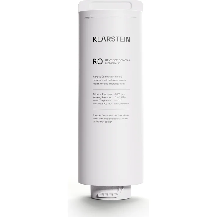 Klarstein RO-System Ersatzfilter für Leitungswasser, Filter für Umkehrosmose-Filtersystem, 24 Monate Haltbar, Kompatibel mit PureFina 400 GPD, 1x Ersatz Untertisch-Wasserfilterpatrone, RO-Membran, Physikalisches Prinzip der umgekehrten Osmose, Für klares & erfrischendes Wasser