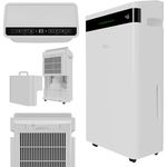 Tronitechnik® Luftentfeuchter TT-EF-04, elektrisch bis zu 20 l/24h, 5,5 l Tank, Kompressor, LED-Anzeige, Timer, Ionisator, Auto-Schwenk für Räume bis 30 m²