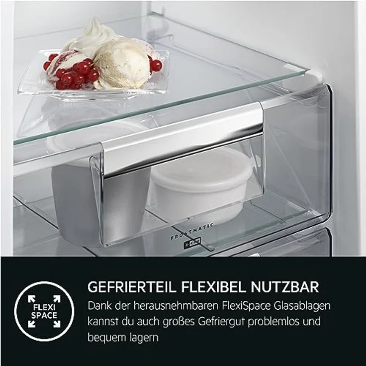 AEG Series 5000 TSC5S183DF, Kühl-Gefrierkombination mit 262 l, ColdSense und LowFrost, 34 dB, D, Weiß – Bild 9