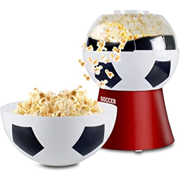BEPER P101CUD051 'Football Edition' Popcornmaschine - Fettfreies Popcorn in 3 Minuten