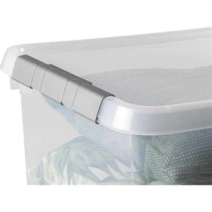 Sunware Comfort Line Aufbewahrungsbox mit Deckel, Set von 3, 36L, stapelbar, 50x40x26cm, praktische Verschlussclips – Bild 4