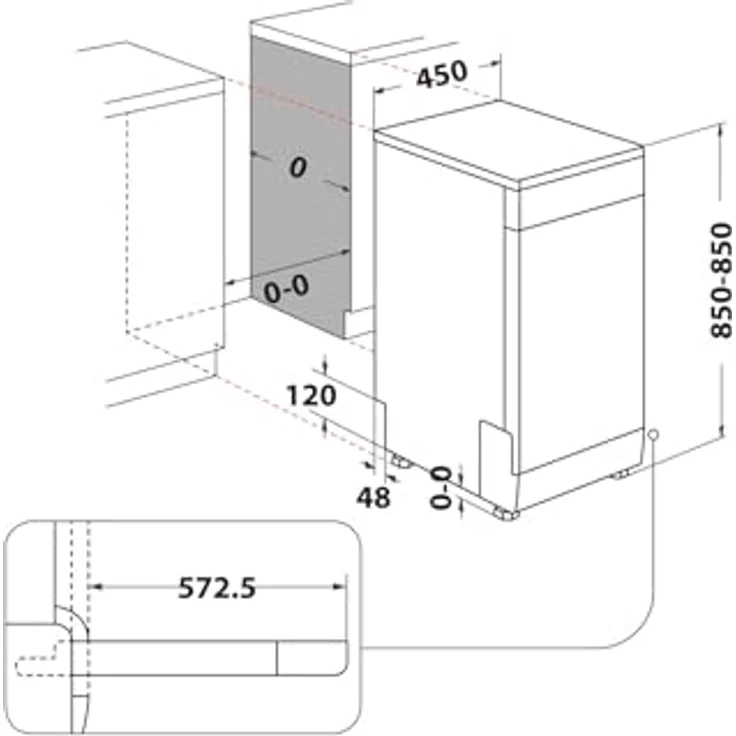 Bauknecht BK6FC11BS7A0X Geschirrspüler, freistehend, 450 mm, Edelstahl, 41 dB (A), C, mit ProSpace Besteckschublade und PowerClean Technologie – Bild 13