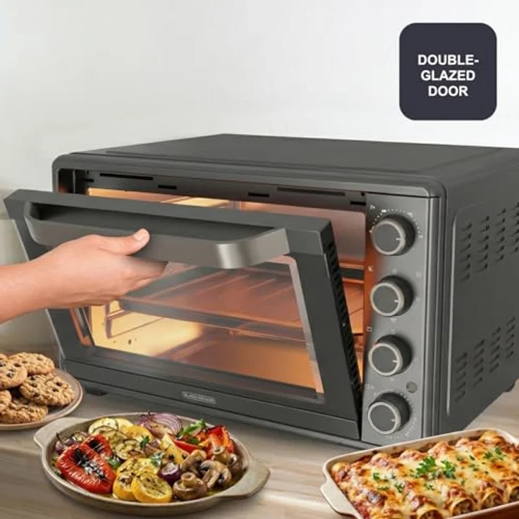 Black+Decker BXOV6000E, Minibackofen mit 60 l, 15 Garfunktionen, 2000 W, Schwarz – Bild 5