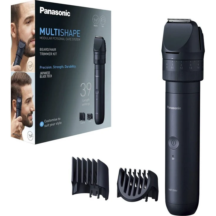 Panasonic Haar- und Bartschneider Multishape ER-CKN1-A301, NiMH-Akku, Starter Kit Bart & Haare