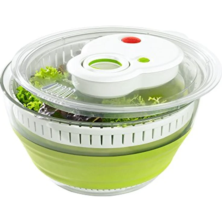 Emsa 512991 Turboline Falt-Salatschleuder 4,5 L Grün Transparent – Bild 1